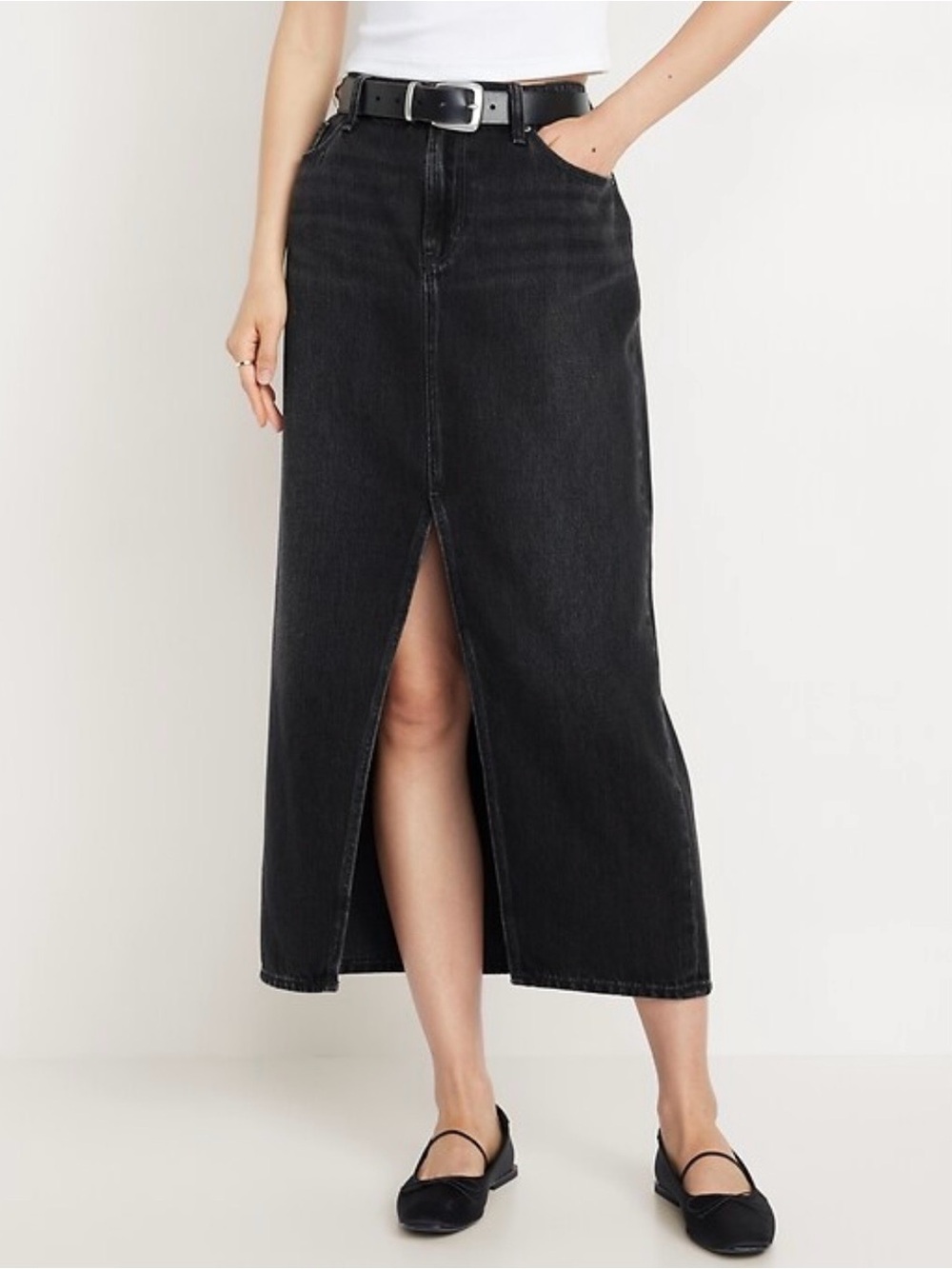 Old Navy Front Slit Midi Skirt